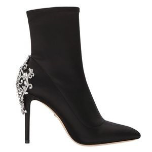 Badgley Mischka Meg Black Crystal heel Bootie